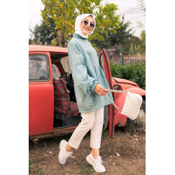 Tunique ample à manches larges pour femme - Couleur menthe