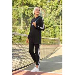Ensemble Survêtement femme deux pièces (Vêtement de Sport) - Couleur noir