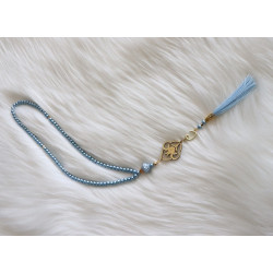 Chapelet (Sebha) de luxe à 99 perles - Couler bleu ciel foncé