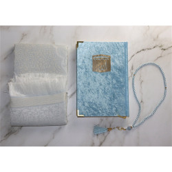 Luxury Muslim gift: Koran chapelet with sky blue color (mixed for women and men)