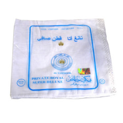 Grand foulard blanc uni carré pour homme - Ghutra (1m30)
