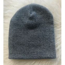 Bonnet d'hiver en laine gris