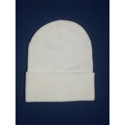 Bonnet d'hiver blanc avec rabat