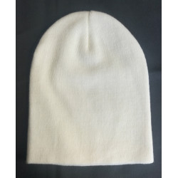 Bonnet d'hiver blanc long