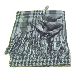 Palestinian black and white square scarf