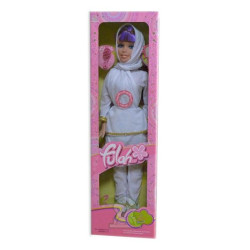 Large Fulah doll with accessories and chants Ya Tayba (White Islamic Clothing)
