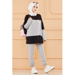 Ensemble sweat et pantalon pour femme (Tenue de sport musulmane pour hidjab) - Couleur...