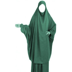 Jilbab adulte 2 piéces - Cape + Jupe évasé - Couleur vert canard