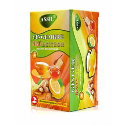 Boisson instantanée Assil : Thé naturel au gingembre, miel et citron