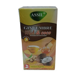 Boisson instantanée au gingembre, miel et coco
