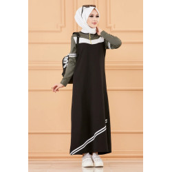 Robe sweat-shirt longue pour femme (Vêtement Hijab Moderne et Grandes tailles) -...