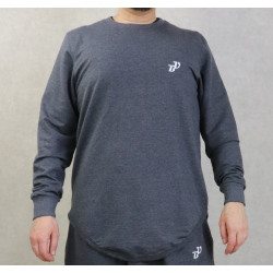 Sweat léger en coupe incurvée - Haut longline de Marque Best Ummah - Couleur Gris foncé...