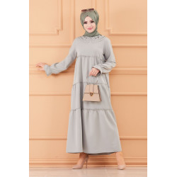 Robe ample style habillé (Vêtement chic pour femme voilée) - Couleur menthe