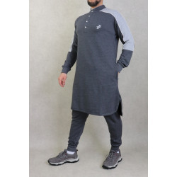 Qamis court Premium léger bicolore à boutons pression de Marque Best Ummah - Couleur...