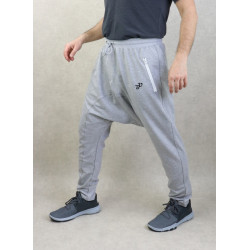 Pantalon jogging Seroual léger poches zip blanches pour homme - Sarouel Marque Best...