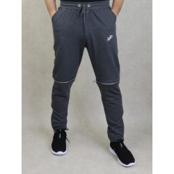 Transformable zipped pants in Bermuda-Best Ummah brand-Dark dark grey color