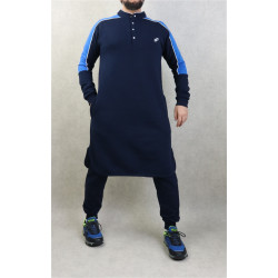 Short Qami Premium cotton light bicolor pressure buttons Brand Best Ummah-Color navy...