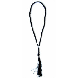 Sabha (Chapelet) 99 perles en verre de couleur Noir