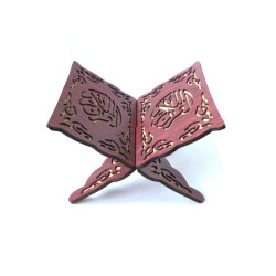 Porte Coran en bois sculpté avec des jolis motifs (Deux pièces qui s'emboitent de 35 x...