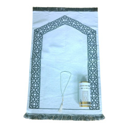 Coffret Cadeau "Kaaba" : Boite cadeau avec Tapis et Chapelet deluxe assorti - Couleur...