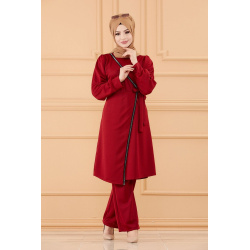 Ensemble habillé tunique et pantalon (Vêtements islamiques modernes en ligne) - Couleur...