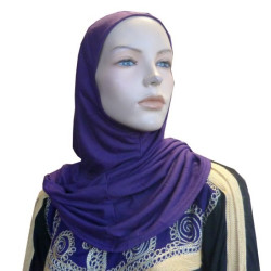 Hijab violet une pièce simple