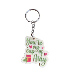 Porte-clé plastique souple "You're my cup of Atay" (Tu es ma tasse de thé)