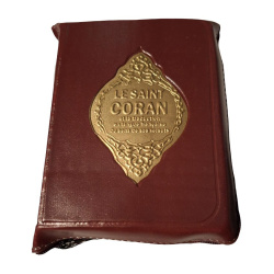 Le Saint Coran de poche bilingue (arabe-français) avec pochette fermeture zip (10 x 14...