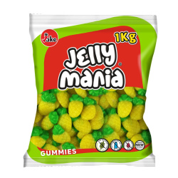 Bonbons confiseries Halal "Ananas" lisses (Grand sac de 1kg) - Jelly Mania