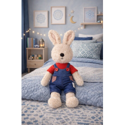 Peluche/Doudou Lapin Salim (Famille Arnoube)