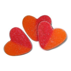 Bonbon Confiseries Halal : Coeurs de pêche sucrées (1 kg) - Jelly Mania