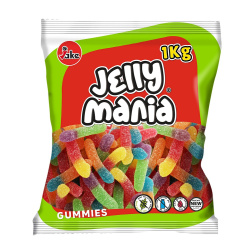 Bonbons confiseries Halal "Vers acides" sucrés (1 KG) - Jelly Mania
