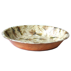 Decorated wooden deep dish (50 cm)