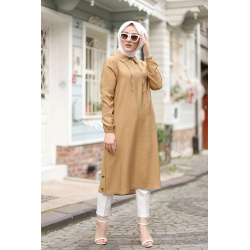 Long tunic (Hijab tunics for veiled woman) - Camel color