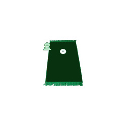 Tapis de couleur unie couleur avec boussole intégrée pour la direction de la qibla