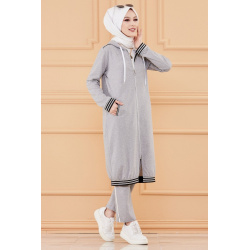 Ensemble décontracté avec veste ample et pantalon (Vetement de sport pudique pour femme...