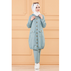Ensemble décontracté casual pour femme (Mode Musulmane) - Couleur menthe