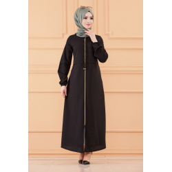 Full zipped dress for women (Hijab France) - Black color