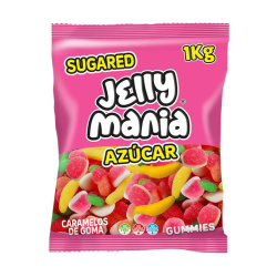 Bonbons gélifiés sucrés halal - Jelly Mania "Sugared Mix" Gummies (1 Kg)