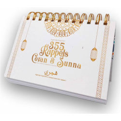 355 Rappels Coran & Sunna (Coran, Hadith & Citadelle du musulman) - Agenda Hégirien Blanc