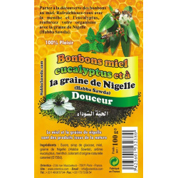 Sachet de bonbons miel eucalyptus et graine de nigelle - Habba sawda - 100 gr