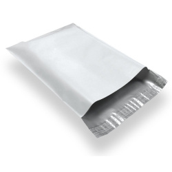 Set of 100 opaque white plastic pockets (28 x 36 cm + 4 cm)