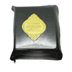 Le Saint Coran de poche bilingue (arabe-français) avec pochette fermeture zip (10 x 14...