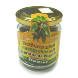 Bonbons Miel eucalyptus et graine de Nigelle (Habba Sawda) - Pot en verre de 150 gr