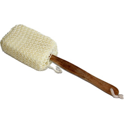 Brosse à dos en crin et manche en bois