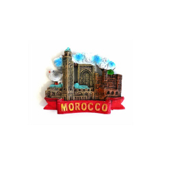 Magnet artisanal Souvenirs de Maroc ( mosquée hassan II )
