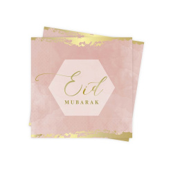 Serviettes Eid Mubarak-Color Golden Rose