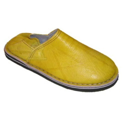 Berber slippers in yellow leather