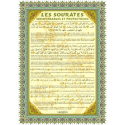 Poster : Les Sourates indispensables et protectrices : Al-Fâtiha, Ayat Al-Kursî...