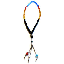 Sabha de luxe pour femmes - Chapelet-sebha 99 perles cristal multicolore avec...